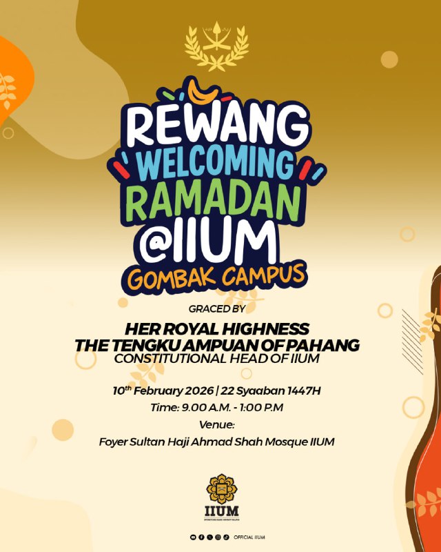 Our annual Rewang event will be held in conjunction with welcoming the blessed m
