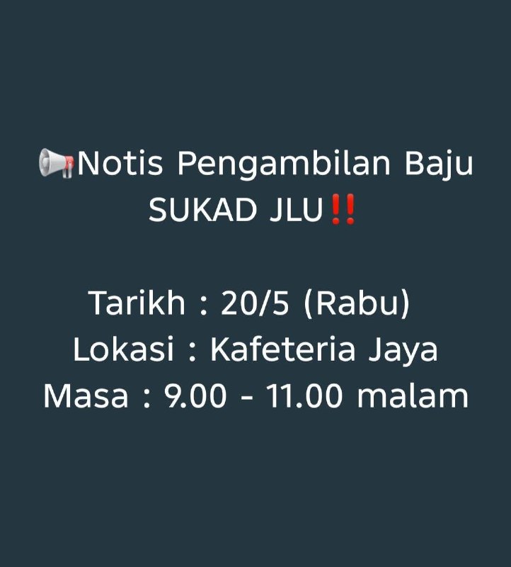 SUKAD JLU Shirt Collection Notice ‼️