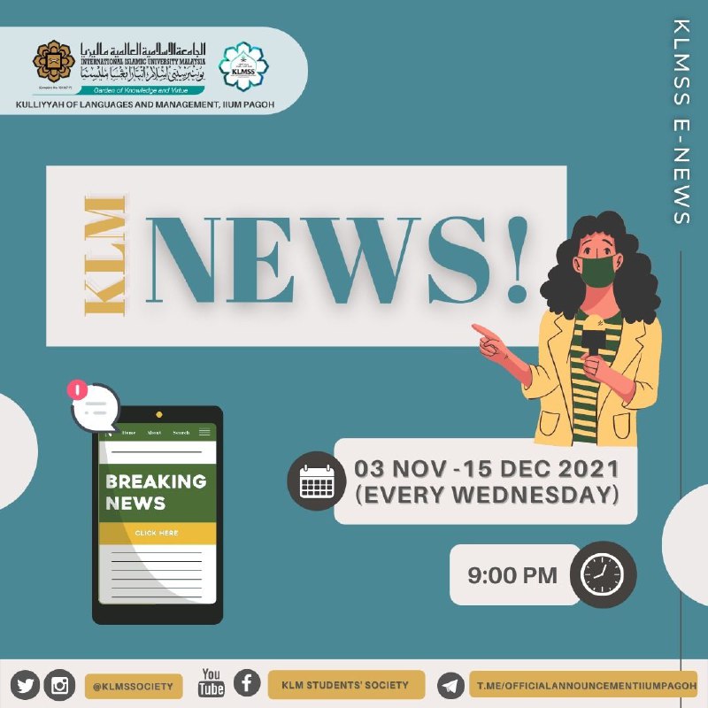 Assalamualaikum and hi KLM students!