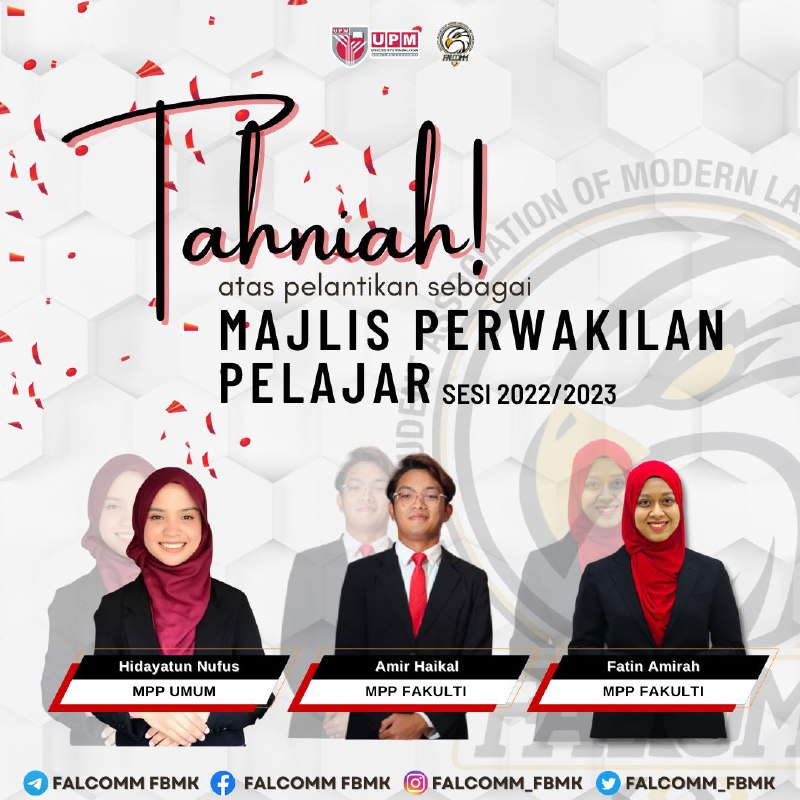 [CONGRATULATIONS ON APPOINTMENT AS UPM MPP FOR SESSION 2022/2023]
