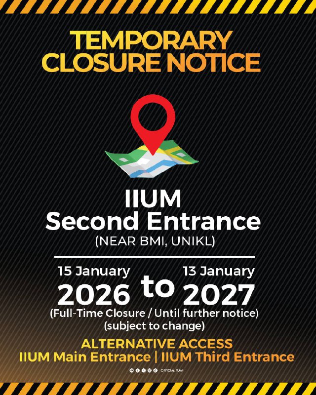 We would like to inform the IIUM community that there will be a temporary closur