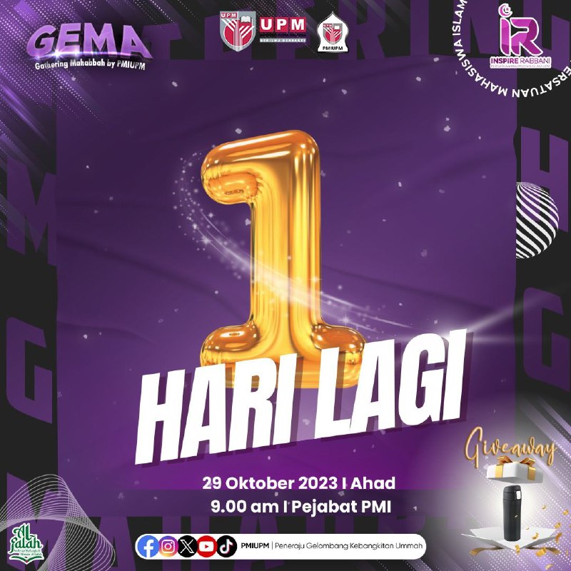 [] 1 DAYS LEFT TO GEMA PMIUPM 2023 ✨ []