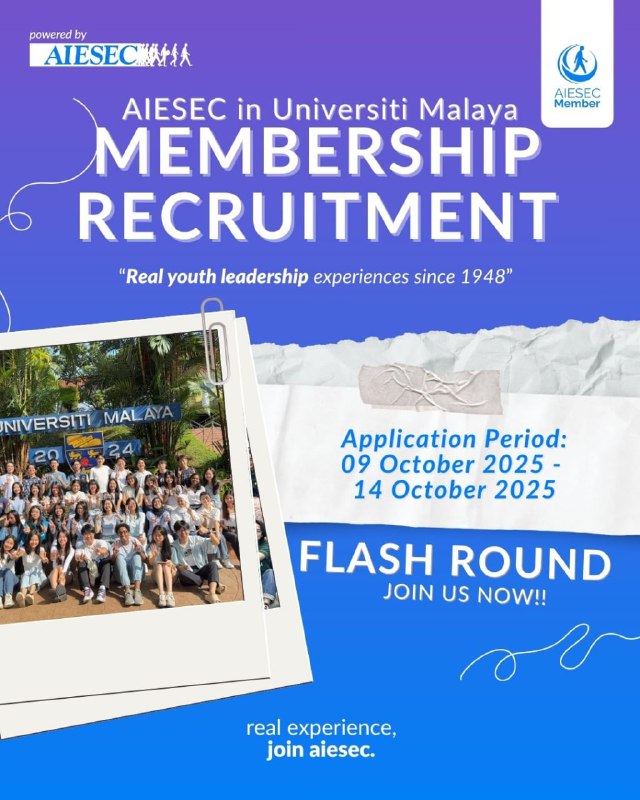 📣 FINAL CHANCE TO JOIN AIESEC IN UM! 💙
