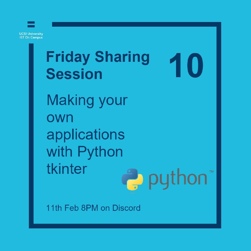 Another Friday Sharing Session is here! This week, we'll be learning about Pytho