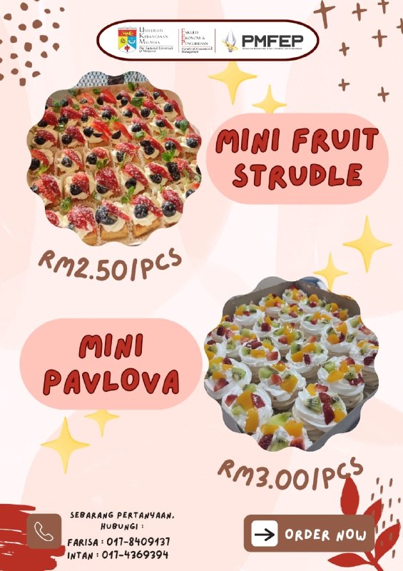 Knowing ASEAN Mini Pavlova and Fruit Strudel Sale