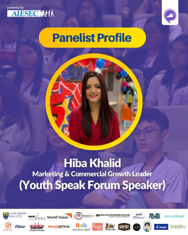 Introducing Ms Hiba Khalid, our fifth YSF Speaker ‼️