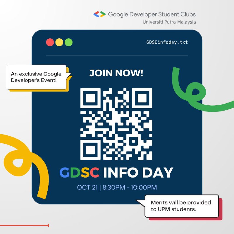 Info Day will be the first event for GDSC UPM in 2023/2024 session. 🤩