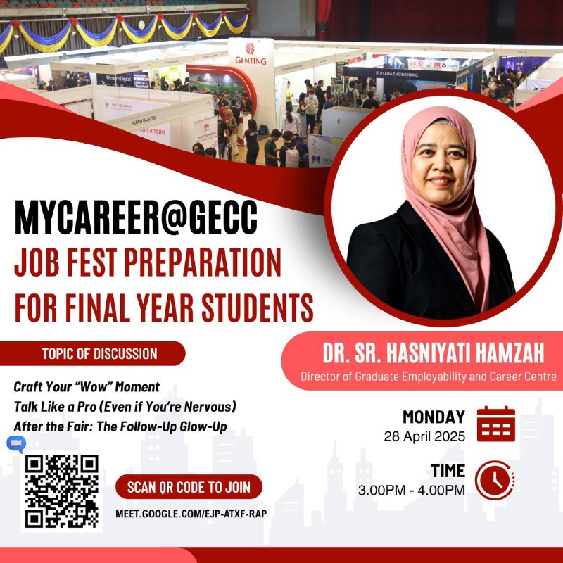 HEY UM STUDENTS! UM GECC Job Fest 2025 will be held 14 - 15 May 2025. Want to st