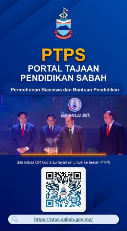 Sabah Education Sponsorship Portal (PTPS) official platform