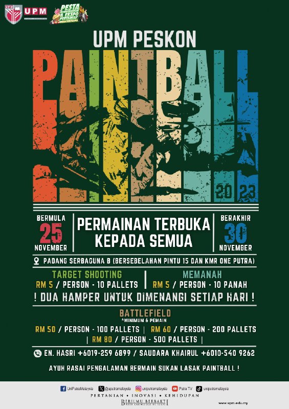 [UPM PESKON Paintball 2023: OPEN GAME FOR EVERYONE]