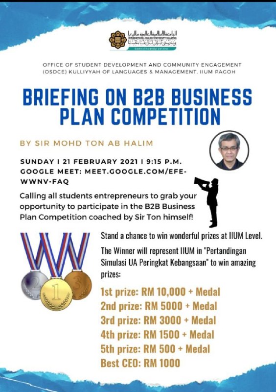 [BRIEFING ON B2B BUSINESS PLAN COMPETITION]