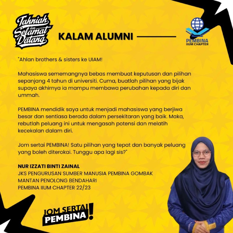 WELCOME AND CONGRATULATIONS