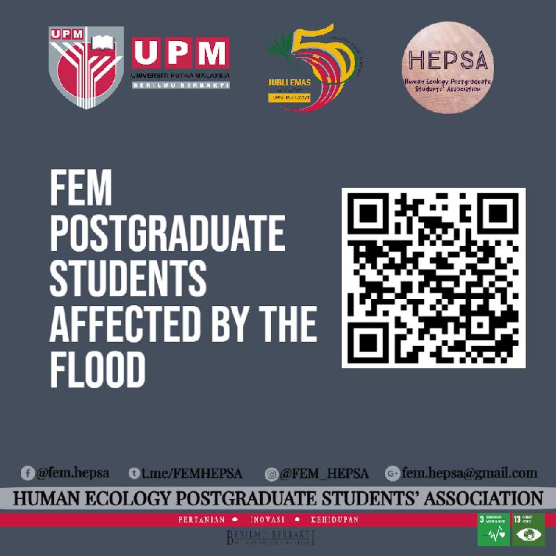 We are collecting data to assist the FEM postgraduate students who have been aff