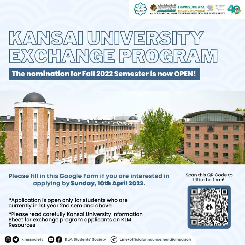[🇯🇵 KANSAI UNIVERSITY EXCHANGE PROGRAM, FALL SEMESTER 2022 ✈️]