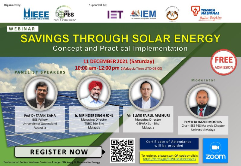 This is an collaborative professional body event with TNB, if you're interested,