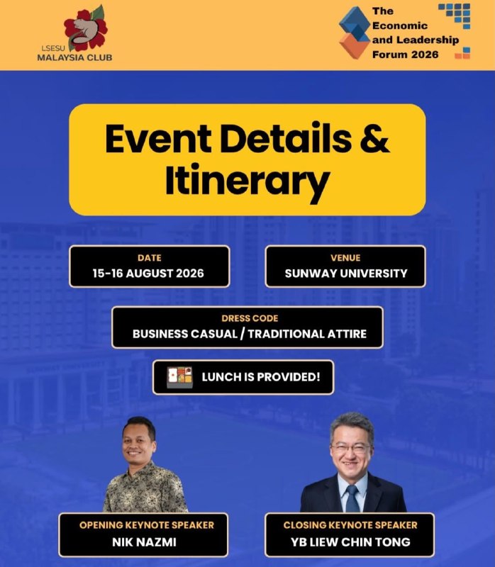 ECONOMIC & LEADERSHIP FORUM (ELF) 2026 📢