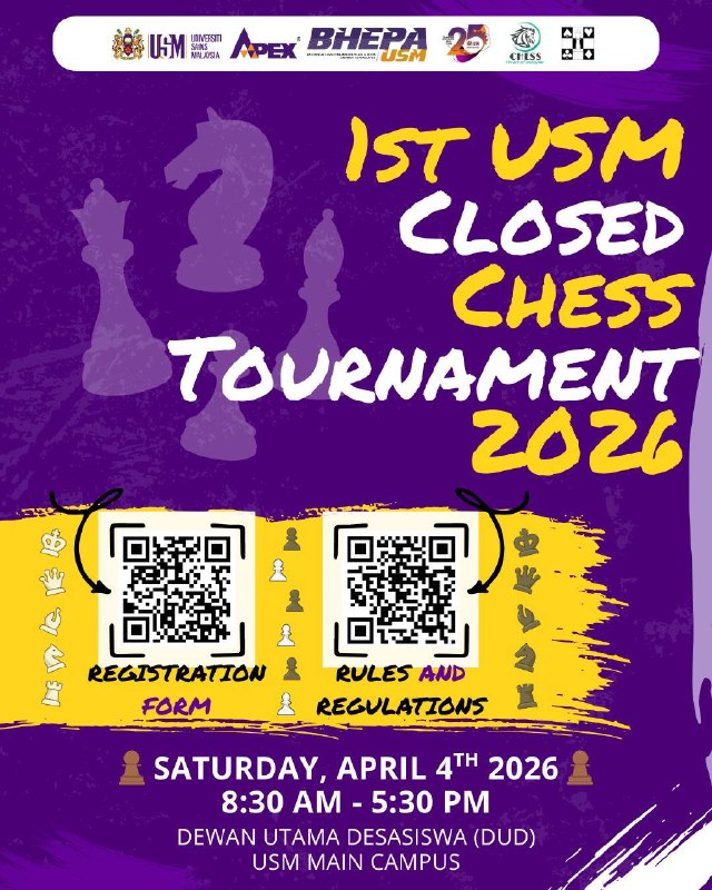 ♟️🔥 𝟏𝐒𝐓 𝐔𝐒𝐌 𝐂𝐋𝐎𝐒𝐄𝐃 𝐂𝐇𝐄𝐒𝐒 𝐓𝐎𝐔𝐑𝐍𝐀𝐌𝐄𝐍𝐓 𝟐𝟎𝟐𝟔 🔥♟️