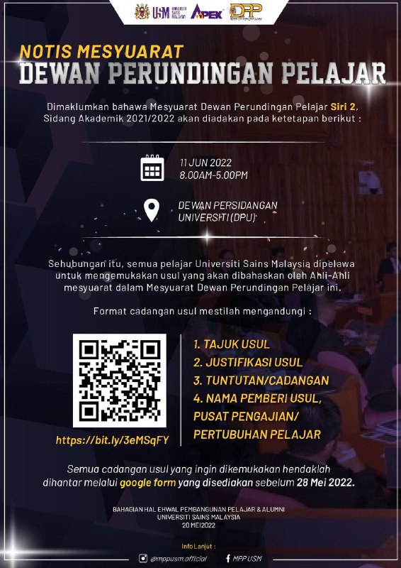 Student Consultative Council Meeting Notice and Proposal Submission 2
