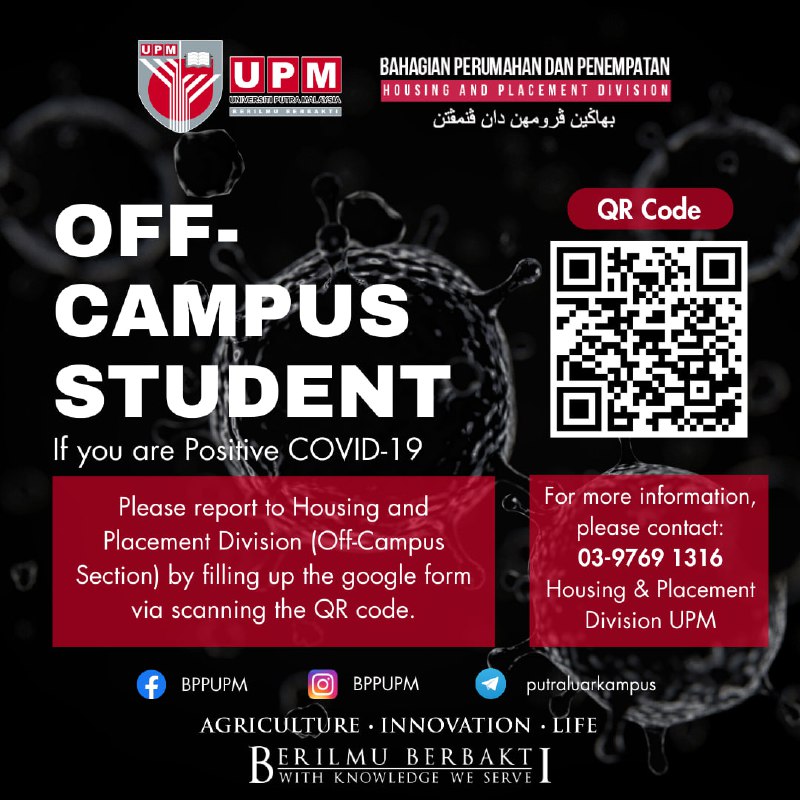 NOTICE FOR OFF-CAMPUS UPM STUDENTS