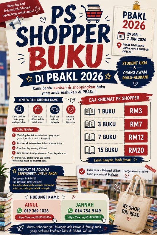 📚✨ PS Book Shopper Service at Kuala Lumpur International Book Fair 2026 ✨📚