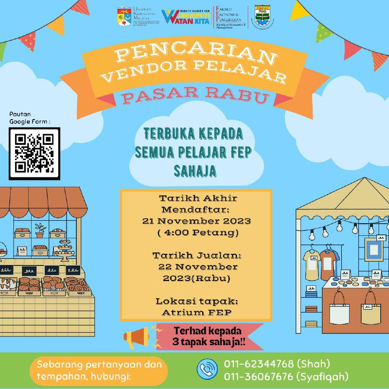 Student Vendor Recruitment for Pasar Rabu FEP