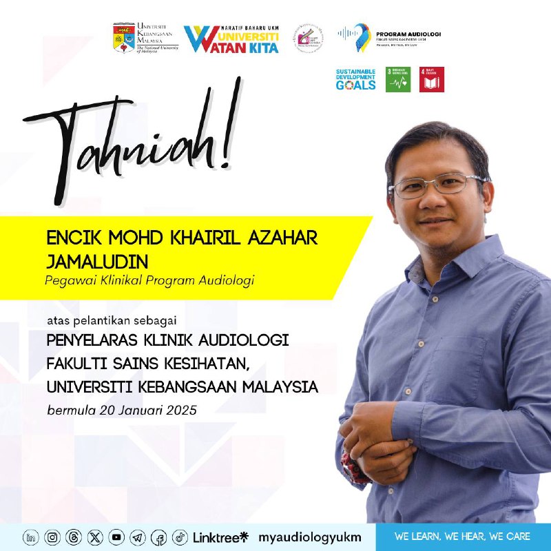Congratulations to Mr. Mohd Khairil Azahar Jamaludin, Clinical Officer P