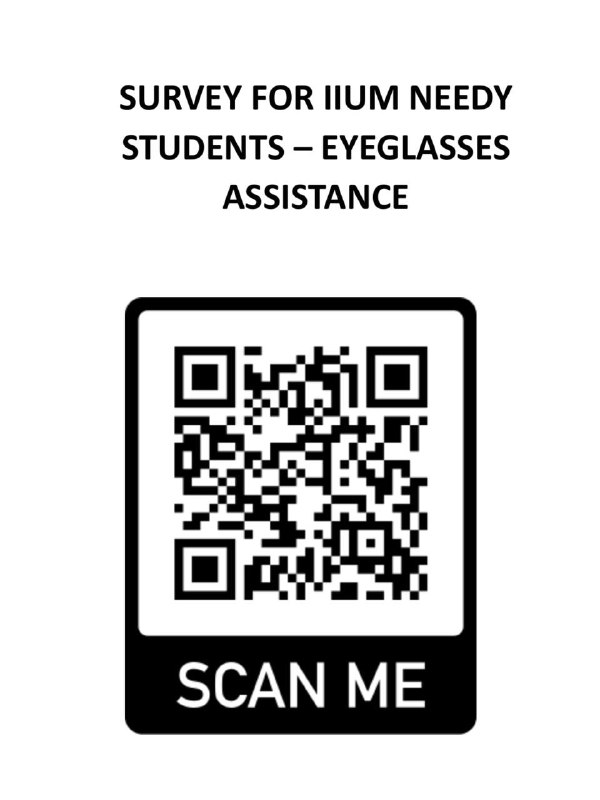 Survey for IIUM Needy Students – Eyeglasses Assistance