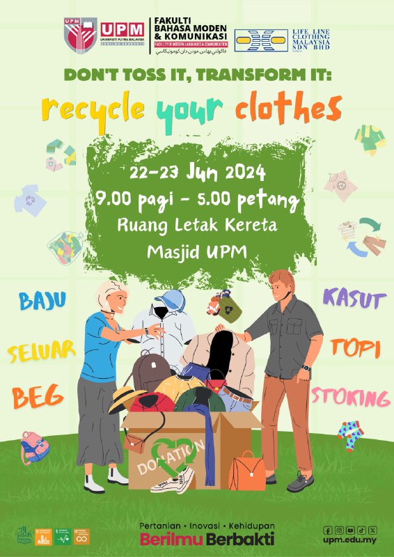 FBMK UPM/LLCM Used Clothing/Fabric Recycling Campaign 2024