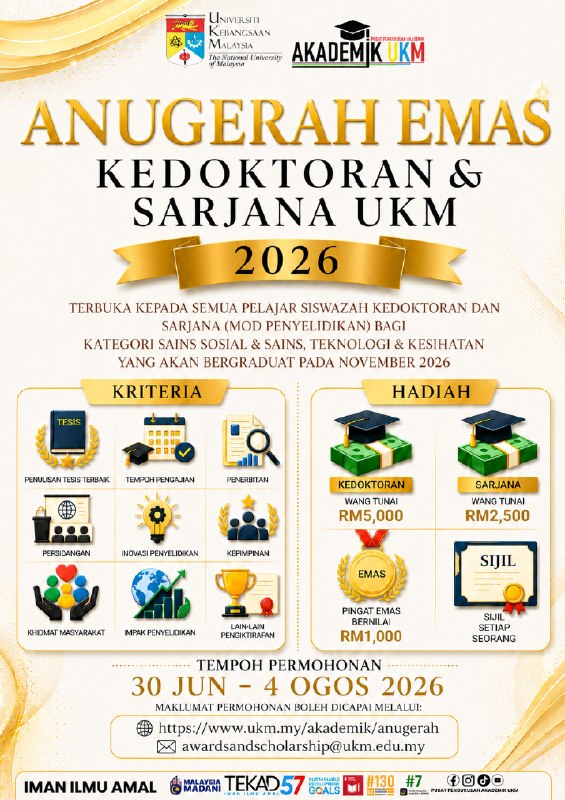 Nomination for Doctoral and Master's Gold Award Recipients 2026