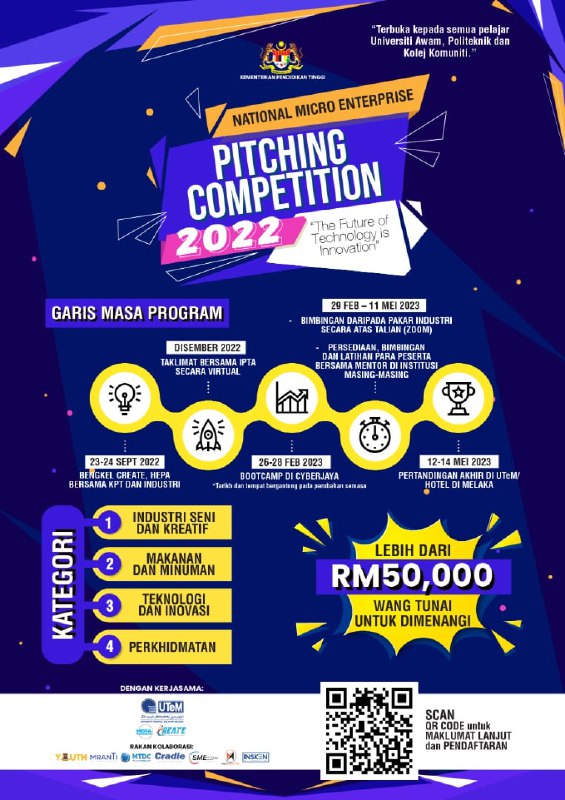 KPT with UTeM will organise the NATIONAL MICRO ENTERPRISE PITCHING COMPETITIO
