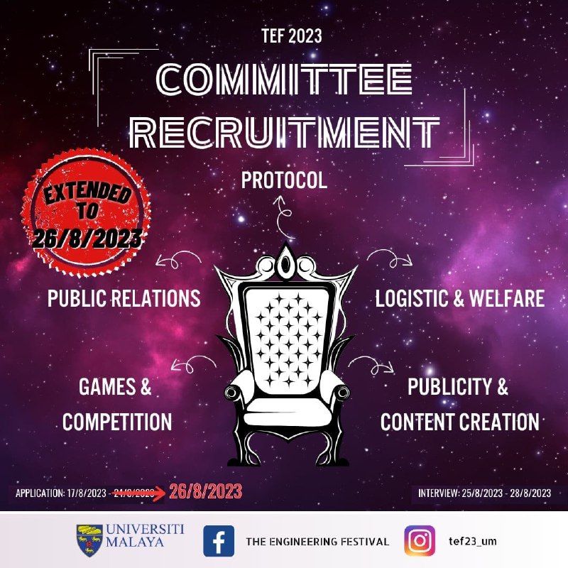 [TEF23 BOARD OF COMMITTEE RECRUITMENT EXTENDED]