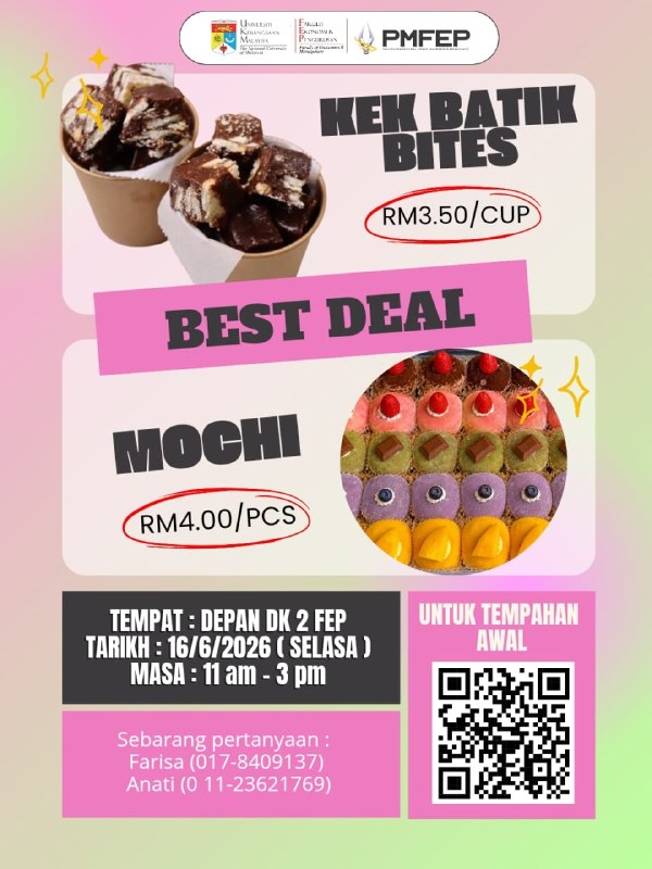 FEP Kek Batik Bites and Mochi Sale