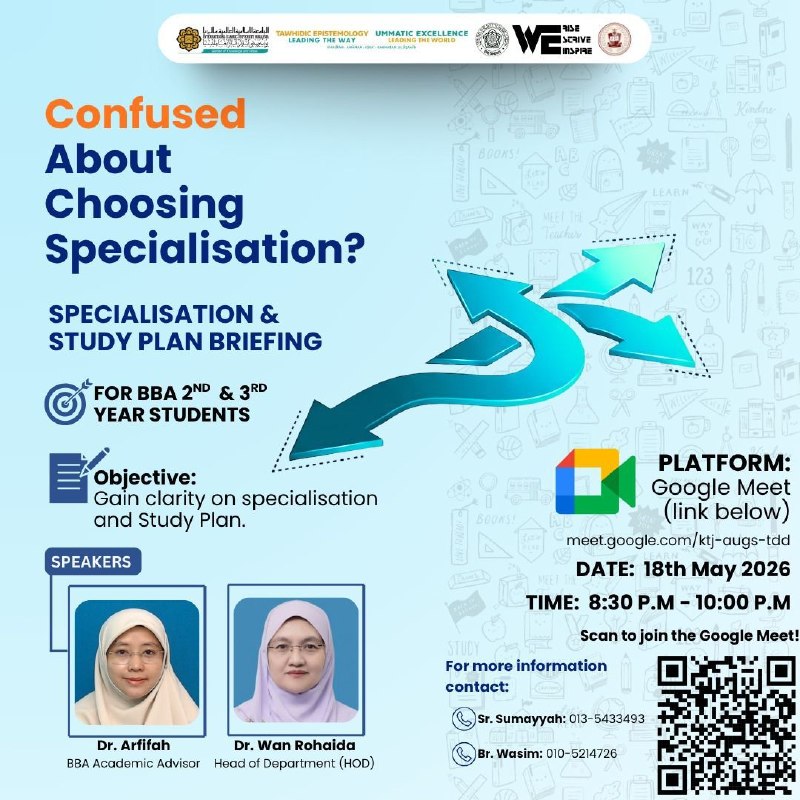 [BBA SPECIALISATION AND STUDY PLAN BRIEFING]