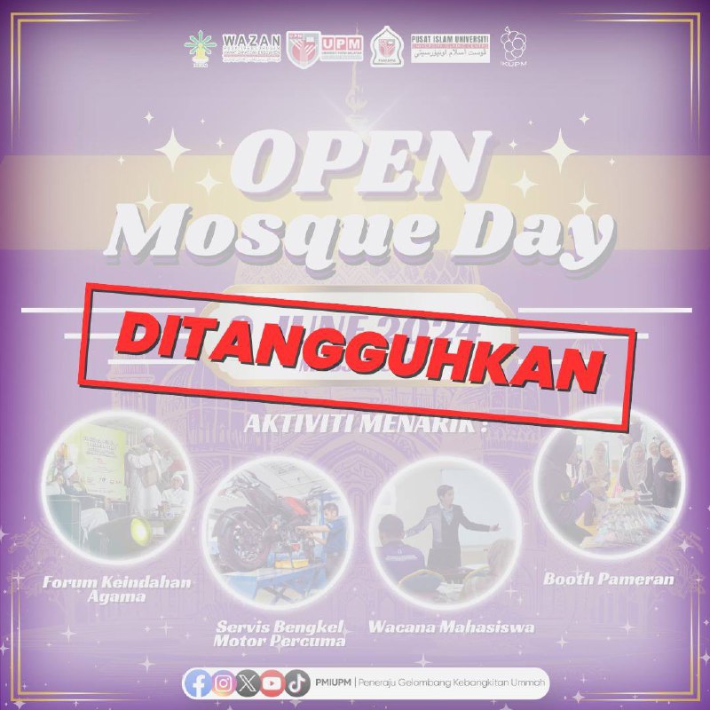 [OPEN MOSQUE DAY POSTPONEMENT]