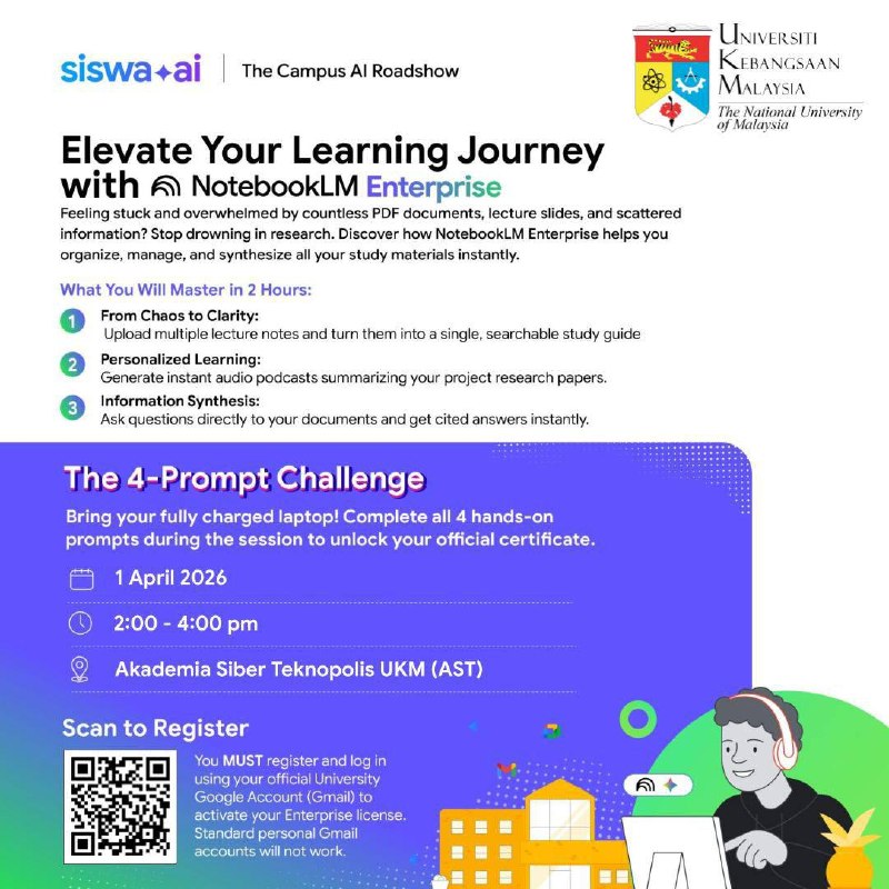 INVITATION TO MOHE AI ROADSHOW (SISWA+AI): ELEVATE YOUR LEARNING JOURNEY W