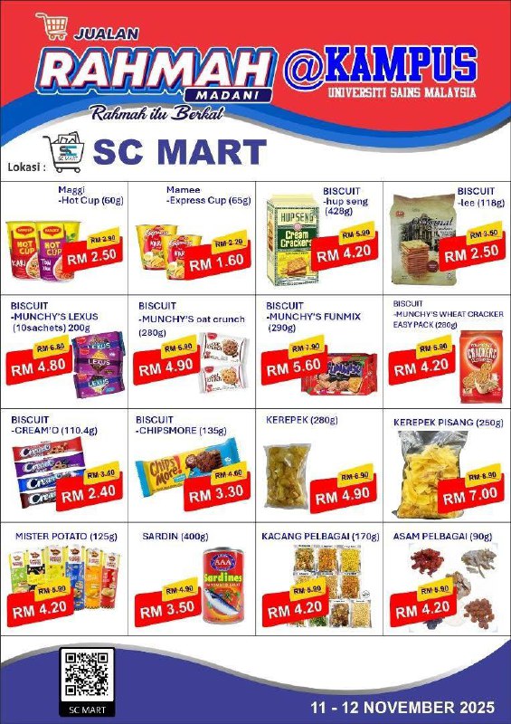 Jualan Rahmah Madani @ Campus is now held at SC MART (Universiti Sains Malays