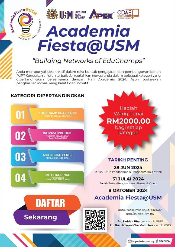 Academia Fiesta@USM 2024 innovation competition is now open.