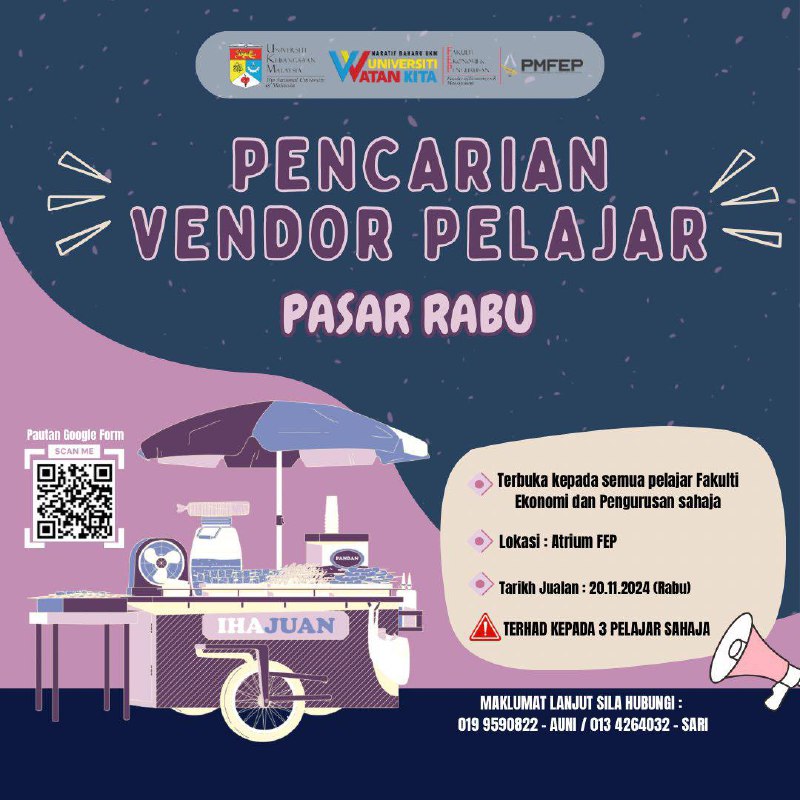 Student Vendor Recruitment for Pasar Rabu