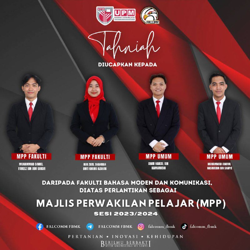 [Congratulations on Appointment as UPM MPP for the 2023/2024 Session]