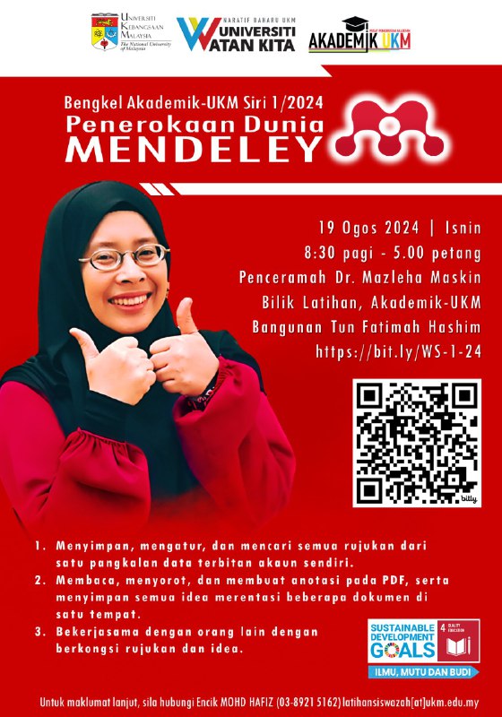 Academic-UKM Workshop Series 1/2024: Exploring the World of Mendeley