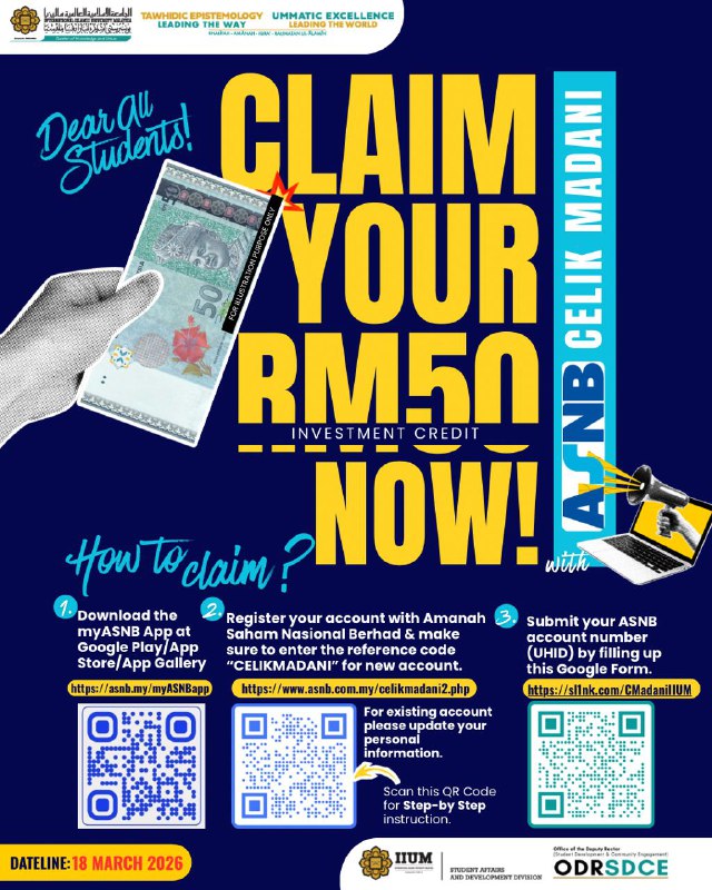 🚨 IIUM STUDENTS — FREE RM50 ALERT! 🚨