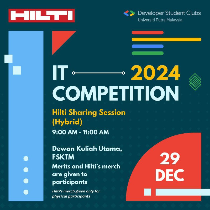 🚀 Are you interested to know about the upcoming Hilti IT Competition 2024? Do y