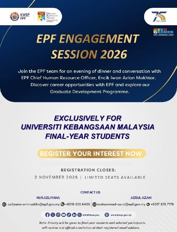 Announcement for Final Year FEP UKM Students📢