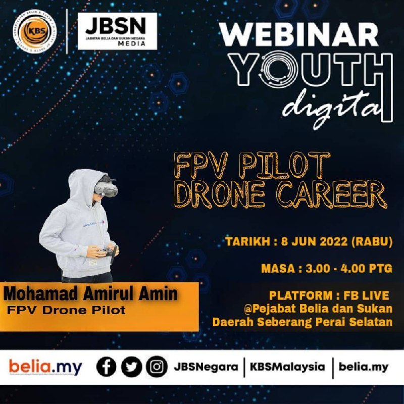 YOUTH DIGITAL SERIES WEBINAR 2/2022 - "FPV PILOT DRONE CAREER"