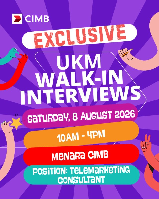 UKM Students & Graduates, this one's for you!