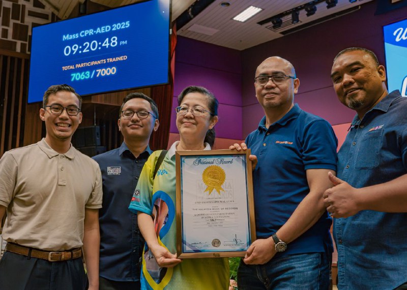 MASS CPR-AED 2025 ACHIEVES MALAYSIA BOOK OF RECORDS TARGET