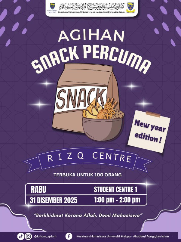 ⚜️ FREE SNACKS : RIZQ CENTRE ⚜️