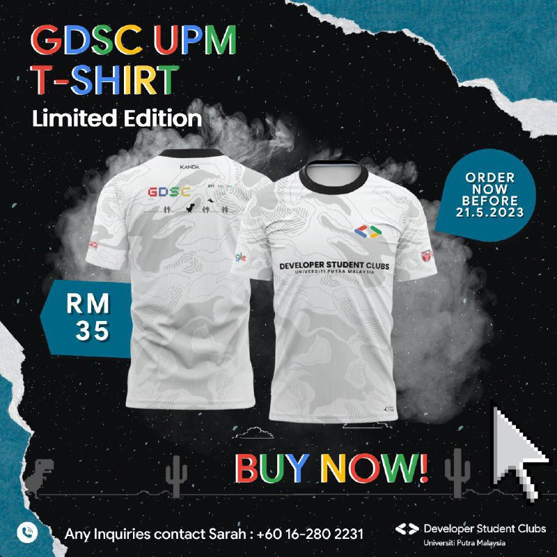 Introducing the Exclusive Google Developer Student Club Shirt - University Putra