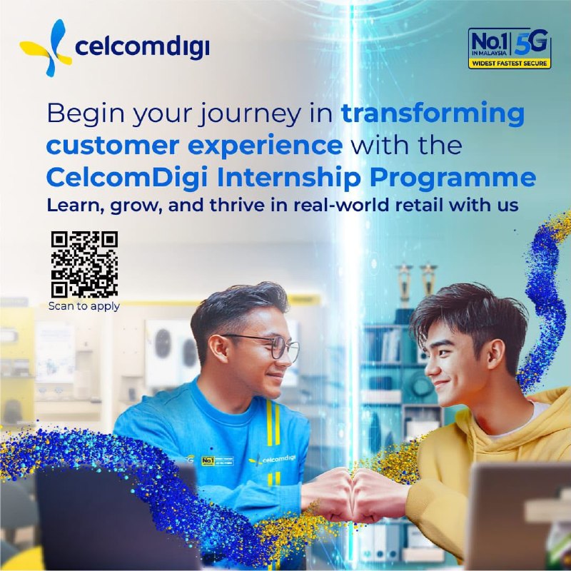 Step into the CelcomDigi Retail Internship Programme — an experience designed to