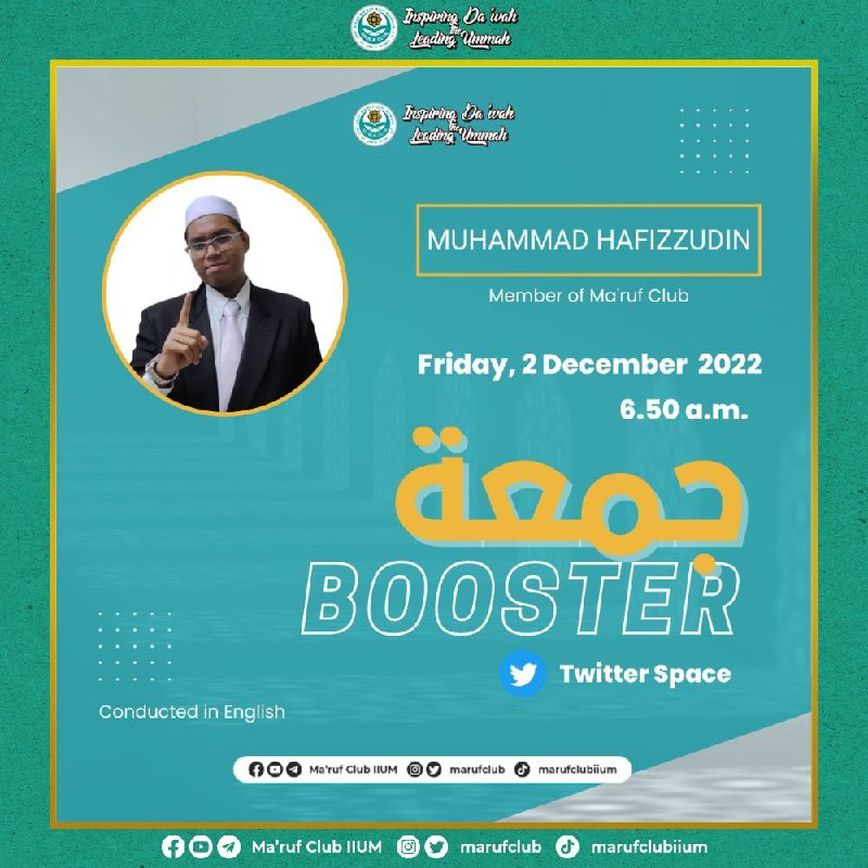 JUMUAH BOOSTER! 💪🏻